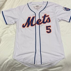Mens/Womens White Mets Baseball Jersey-4 BNWT
